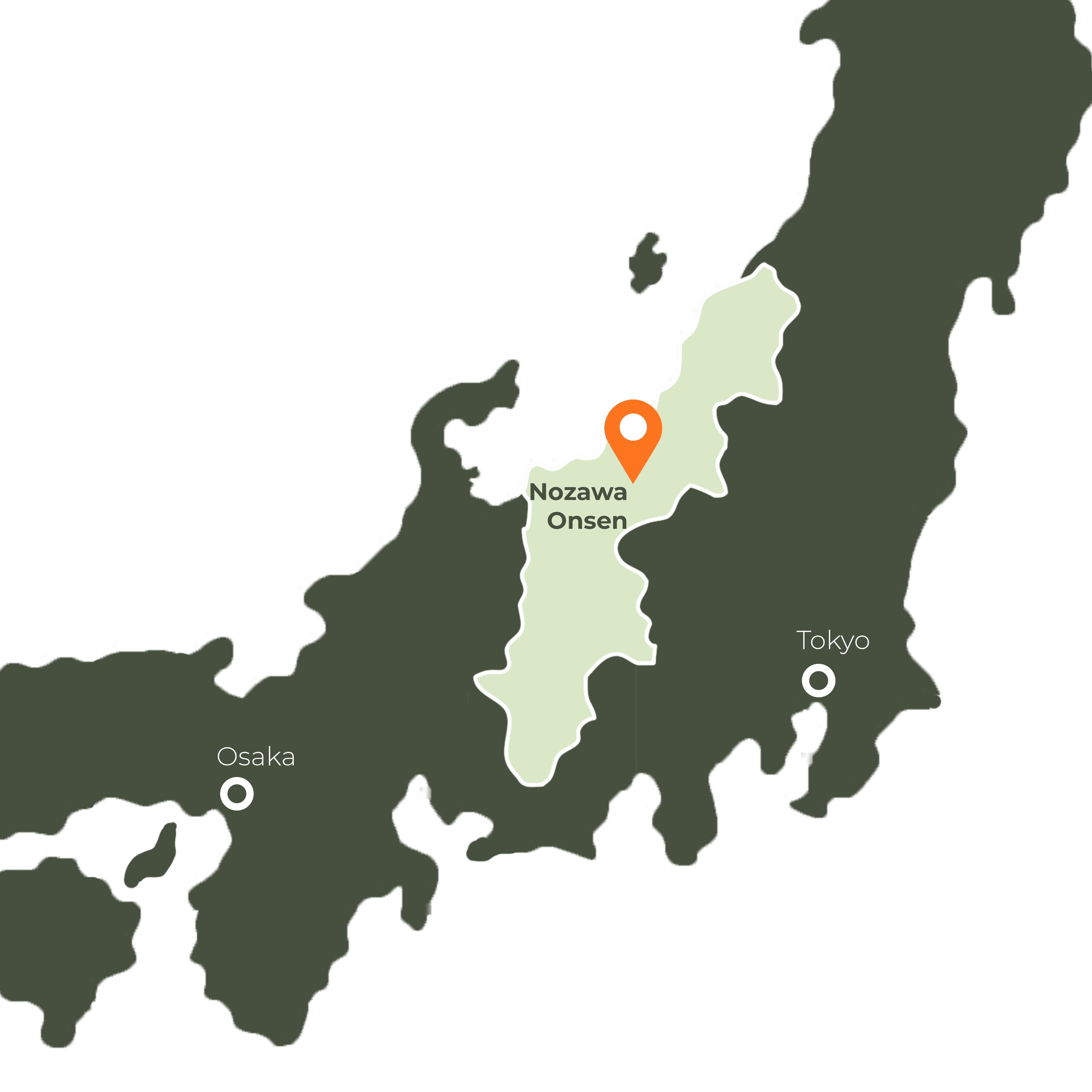 A map of Nozawa Onsen