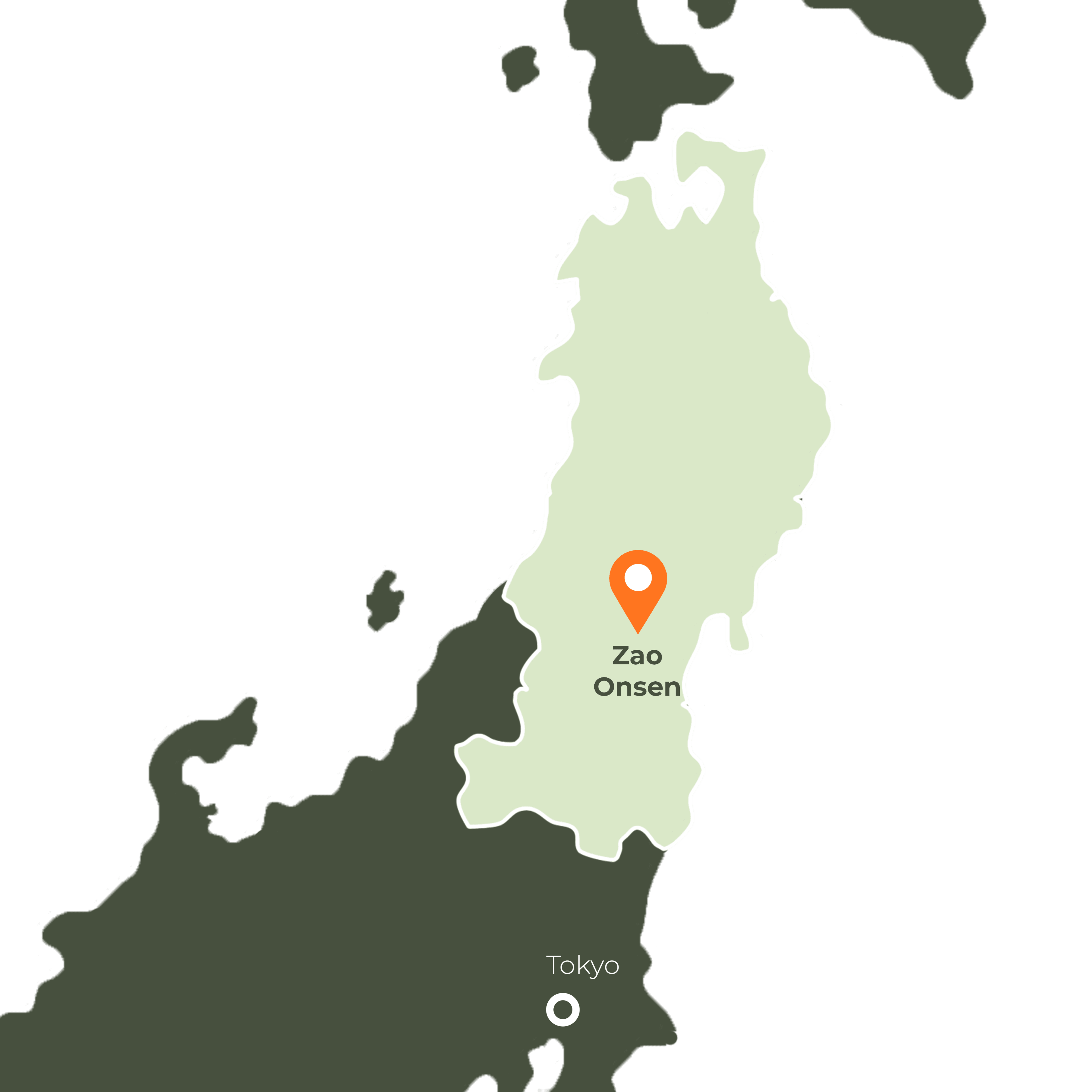 A map of Zao Onsen