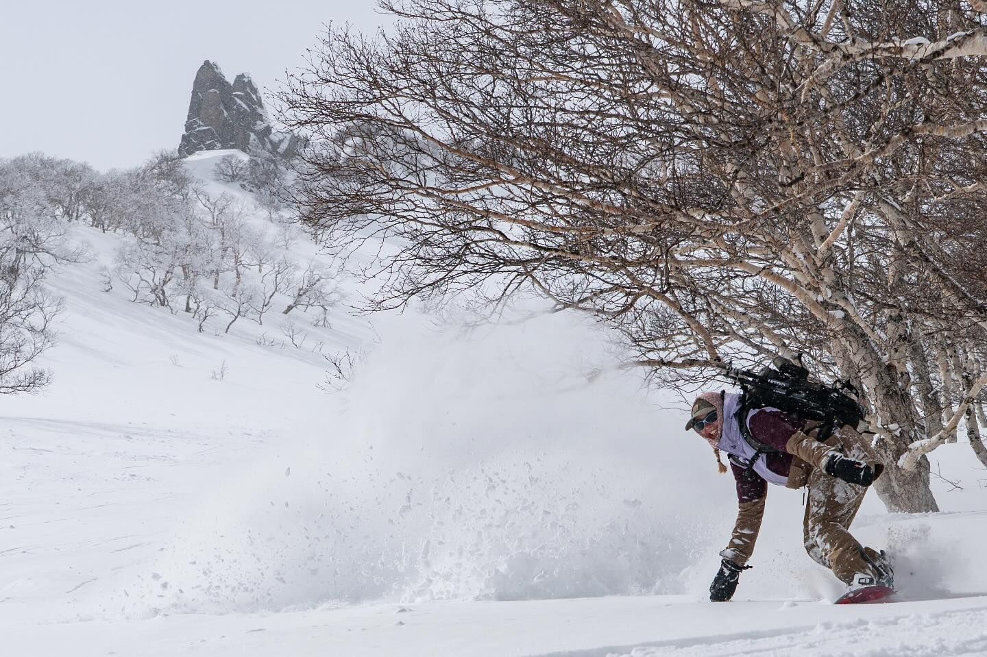 Snowboarder on Kurodake