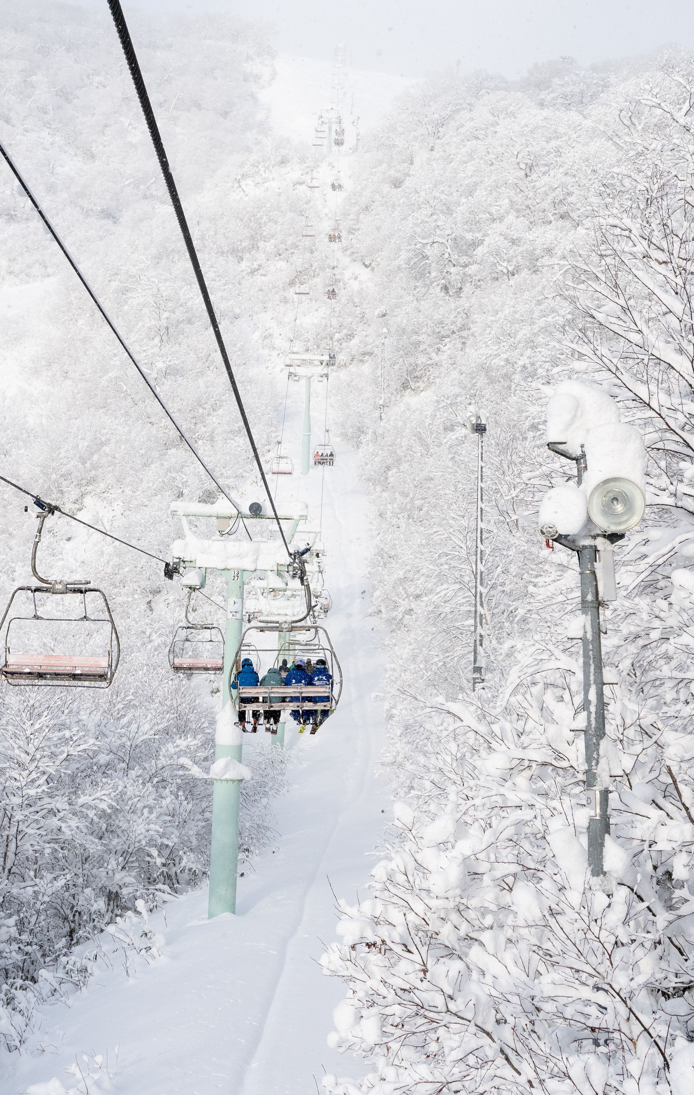 A chairlift in Niseko